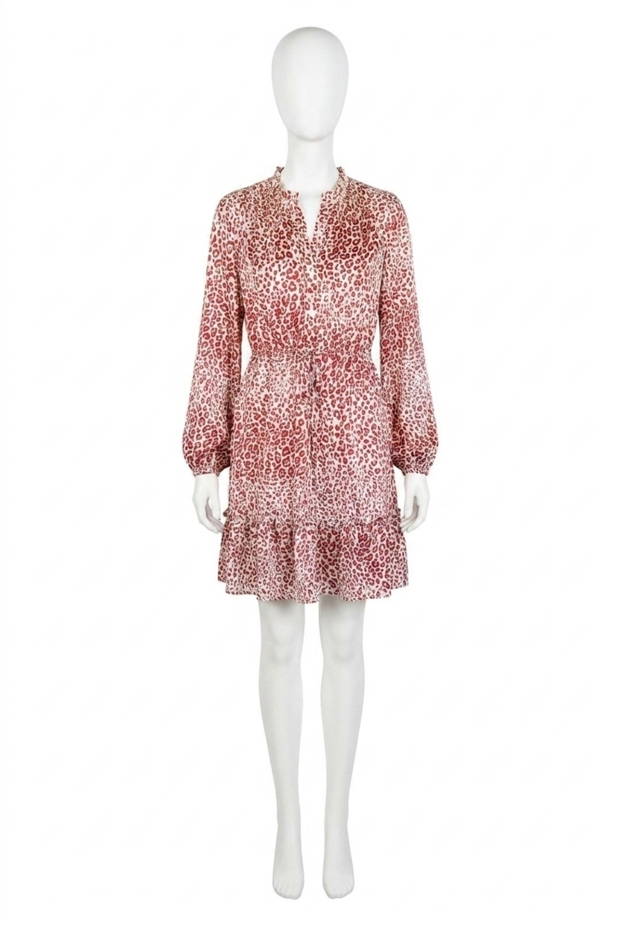 NEW JODIFL rayven animal print dress in burgundy